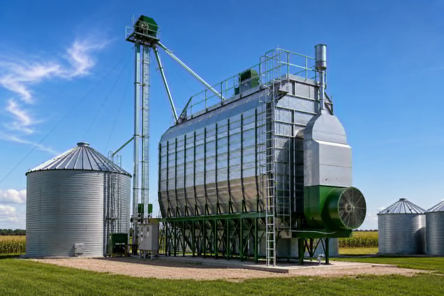 Agricultural grain dryer and storage facility